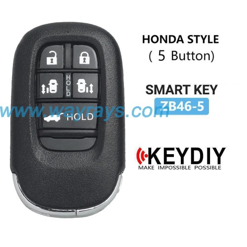 Keydiy ZB46-5 smart remote-slide door，For 46.47.48.49.4A、MQB48、5C chip types, match it to the car after generating it