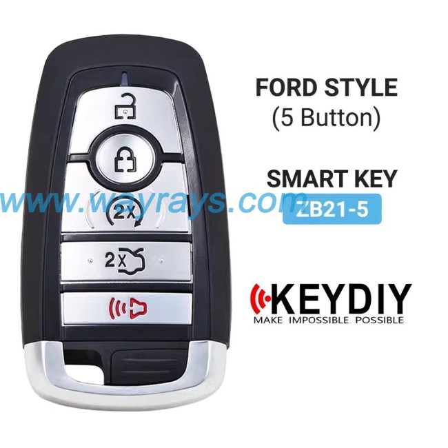 Keydiy ZB21-5 smart remote，For 46.47.48.49.4A、MQB48、5C chip types, match it to the car after generating it