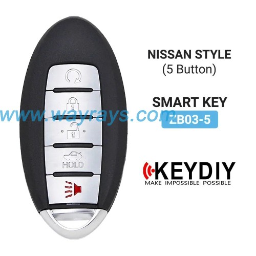 Keydiy ZB03-5 smart remote，For 46.47.48.49.4A、MQB48、5C chip types, match it to the car after generating it