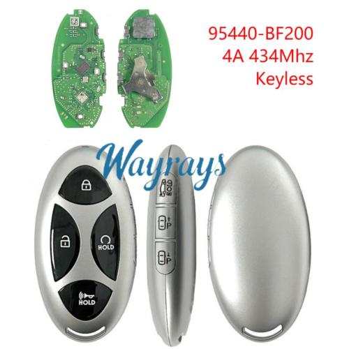 For Hyundai 2024 Kona 95440-BF200 4A chip with 434mhz keyless 7 button key