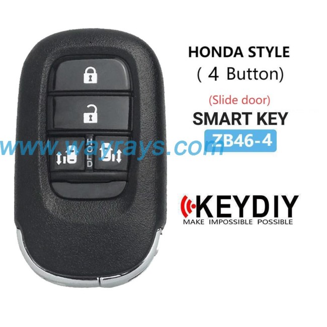 Keydiy ZB46-4 smart remote-slide door,For 46.47.48.49.4A、MQB48、5C chip types, match it to the car after generating it