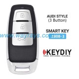 Keydiy ZB08-3 smart remote，For 46.47.48.49.4A、MQB48、5C chip types, match it to the car after generating it