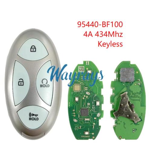 For Hyundai Kona 95440-BF100 4A chip with 434mhz keyless 4 button key