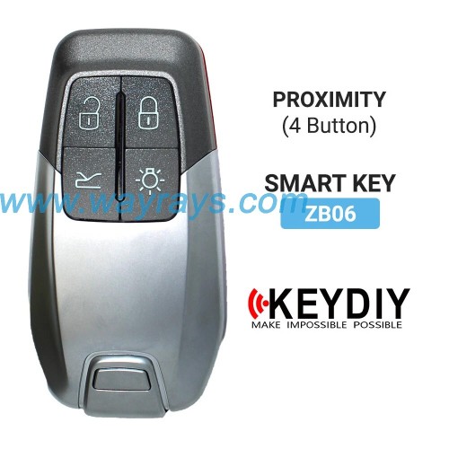 Keydiy ZB06-4 smart remote，For 46.47.48.49.4A、MQB48、5C chip types, match it to the car after generating it