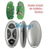 For Hyundai Santa Cruz 95440-K5500 4A chip with 434mhz keyless 5 button key