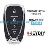 Keydiy ZB32-4 smart remote，For 46.47.48.49.4A、MQB48、5C chip types, match it to the car after generating it