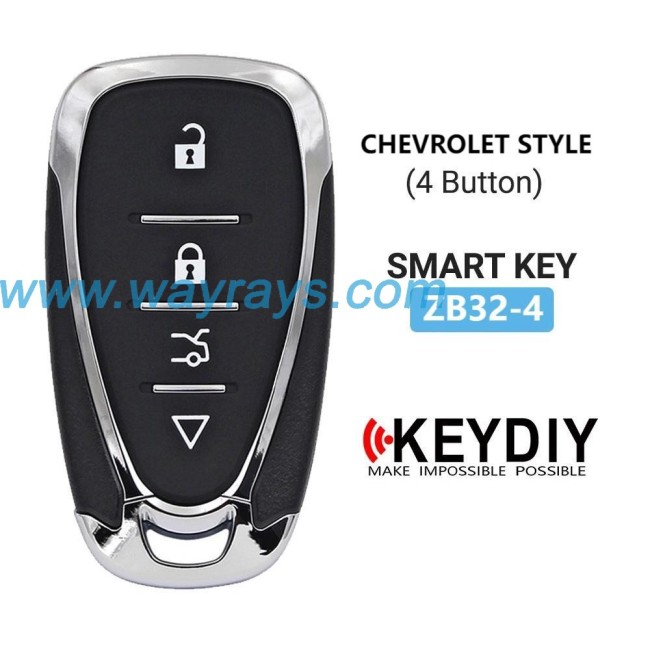 Keydiy ZB32-4 smart remote，For 46.47.48.49.4A、MQB48、5C chip types, match it to the car after generating it