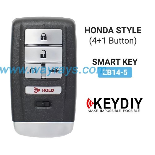 Keydiy ZB14-5 smart remote，For 46.47.48.49.4A、MQB48、5C chip types, match it to the car after generating it