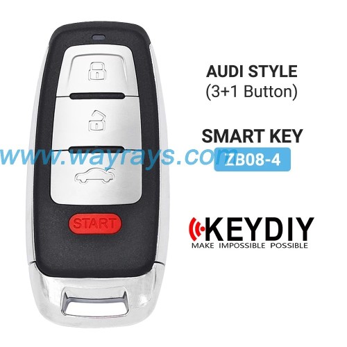 Keydiy ZB08-4 smart remote，For 46.47.48.49.4A、MQB48、5C chip types, match it to the car after generating it
