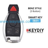 Keydiy ZB31 smart remote，For 46.47.48.49.4A、MQB48、5C chip types, match it to the car after generating it