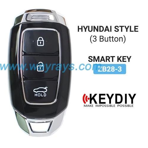 Keydiy ZB28-3 smart remote，For 46.47.48.49.4A、MQB48、5C chip types, match it to the car after generating it