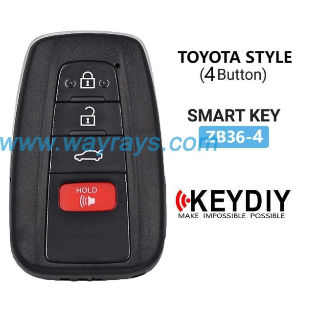 Keydiy ZB36-4 smart remote，For 46.47.48.49.4A、MQB48、5C chip types, match it to the car after generating it