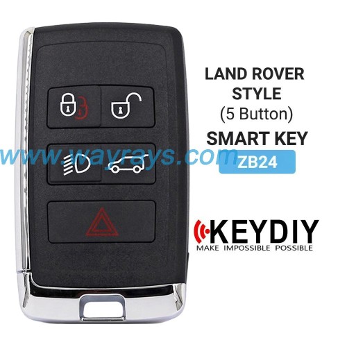 Keydiy ZB24-5 smart remote，For 46.47.48.49.4A、MQB48、5C chip types, match it to the car after generating it