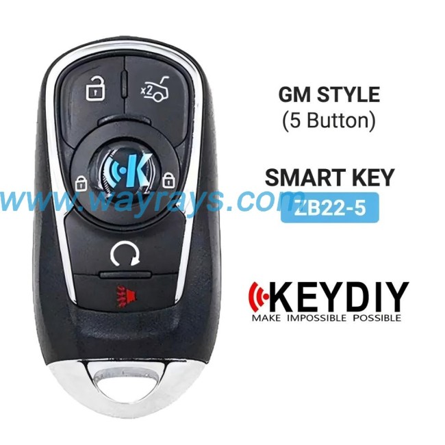 Keydiy ZB22-5 smart remote，For 46.47.48.49.4A、MQB48、5C chip types, match it to the car after generating it