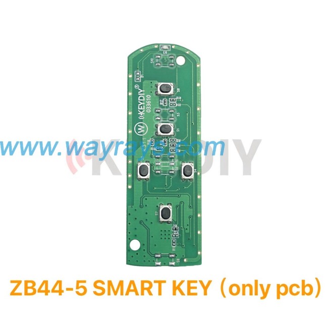 Keydiy ZB44-5(Only PCB) smart remote，For 46.47.48.49.4A、MQB48、5C chip types, match it to the car after generating it