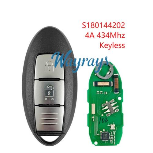 For Infiniti Q50 S180144202 4A chip with 434mhz keyless 2 button remote key