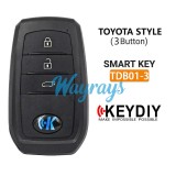 Keydiy TDB01-3 smart remote,4D smart key generation, support emergency start，support frequency and trunk button value modification
