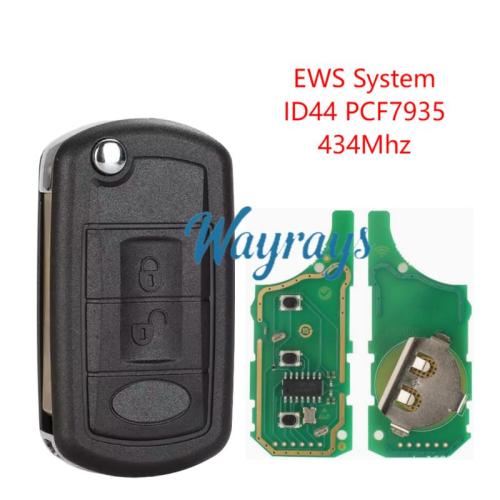 For Lanrover EWS System ID44 chip PCF7935 with 434mhz 3 button remote key