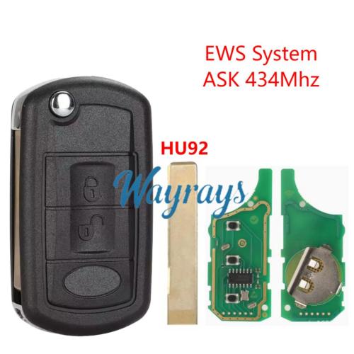 For landrover EWS System ASK 434mhz 3 button remote key.Removable battery