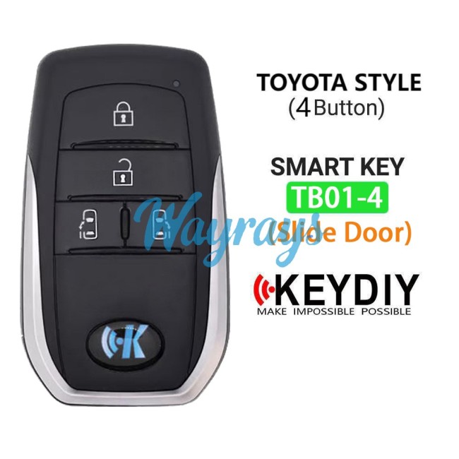 Keydiy TB01-4 smart remote Slide door,for 8A Smart Key