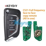 Keydiy CS21-All-in-one Cloud Remote(Face to face),Support 225-915MHz,Can work for different garagedoors,electromobiles and other remotes