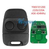 For Lanrover YWX101200/220/220A ASK 434mhz 2 button remote key