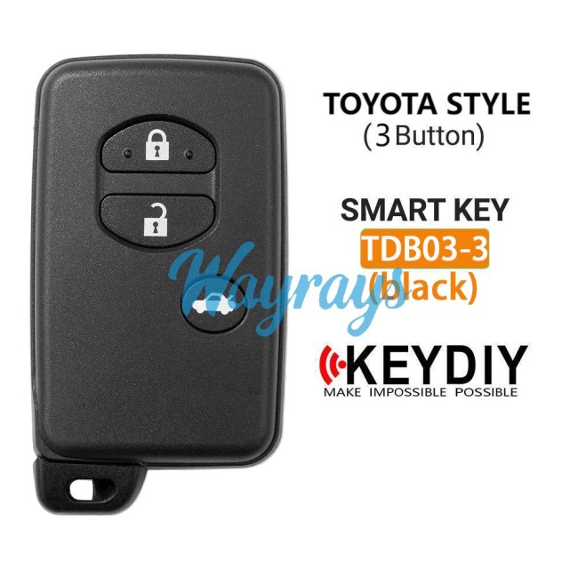 Keydiy TDB03-3 smart remote,4D smart key generation, support emergency start,support frequency and trunk button value modification