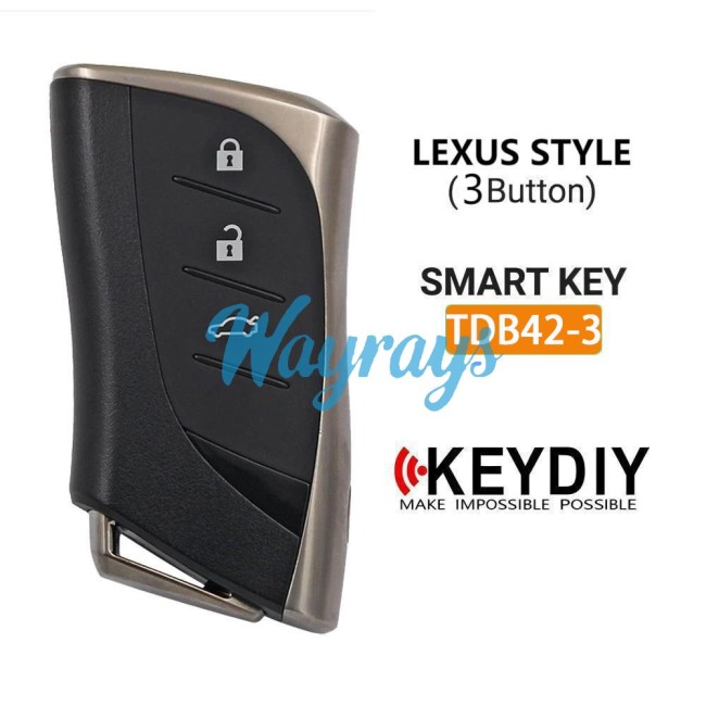 Keydiy TDB42-3 smart remote,4D smart key generation, support emergency start,support frequency and trunk button value modification
