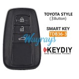 Keydiy TDB36-3 smart remote,4D smart key generation, support emergency start，support frequency and trunk button value modification