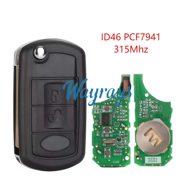 For Landrover Discovery 3 ID46 chip PCF7941 with 315mhz remote key, HU101 blade