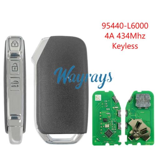 For Kia 95440-L6000 4A chip 434mhz keyless 3 button remote key