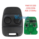 For Lanrover YWX101200/220/220A ASK 315mhz 2 button remote key