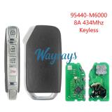 For Kia 95440-M6000/M6001 8A chip with 434mhz keyless 3+1 button remote key