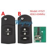 For Mazda M3/Axela M6/Atenza Model 41521 (MD3) 4D63 chip with FSK 434mhz 2/3 button remote key