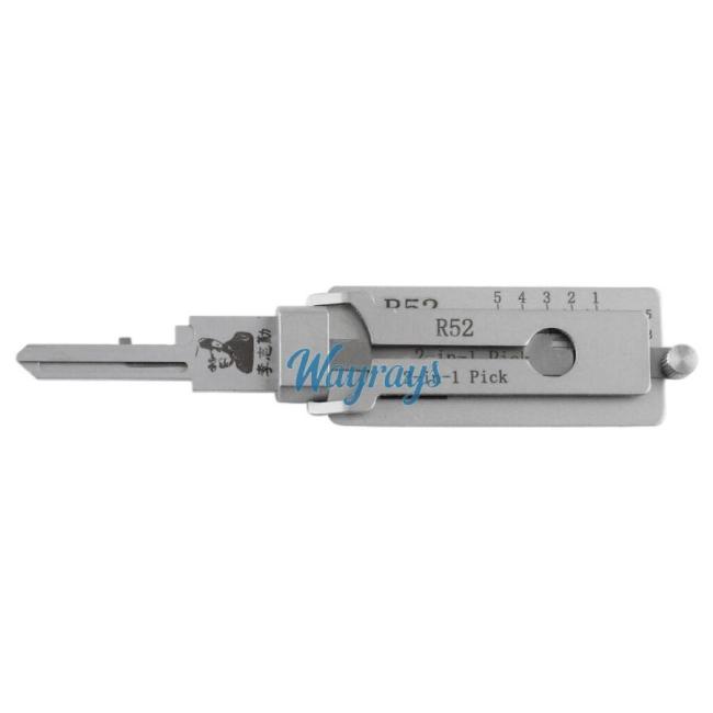Lishi R52 2 in 1 lock pick decoder tool.Support Mexico residential and car decoder