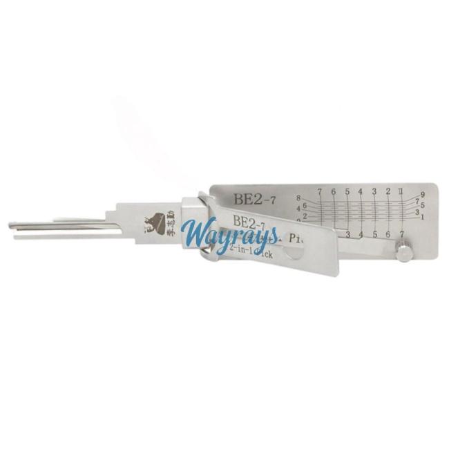 Lishi BE2-7 BEST 2 in 1 lock pick decoder tool.Support USA residential decoder