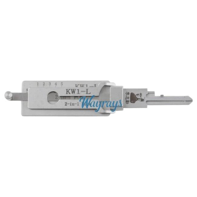 Lishi KW1-L Kwikset 2 in 1 lock pick decoder tool.Support USA Kwikset residential decoder