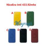 Colorful NiceEra-Inti 433.92MHz rolling code wireless remote control for roller shutter garage doors.