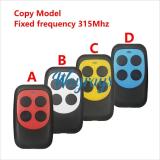 Four-season style copy model fixed-frequency 315Mhz retractable garage door wireless remote