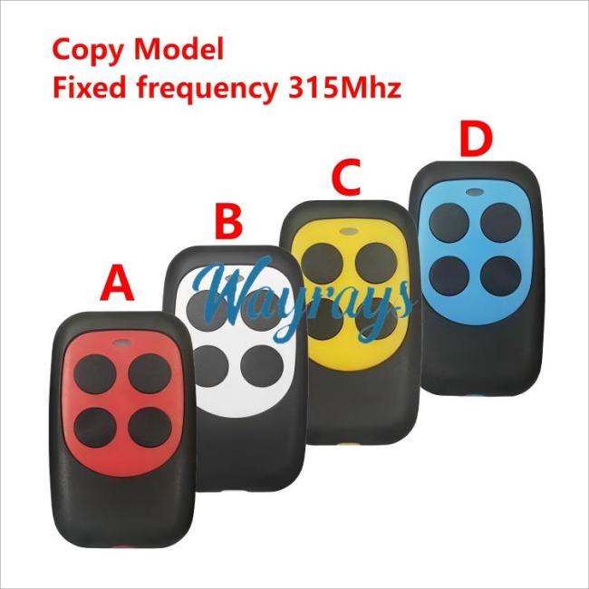 Four-season style copy model fixed-frequency 315Mhz retractable garage door wireless remote