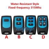 Water-Resistant Style fixed-frequency 315Mhz Copying/cloning universal learning-type retractable gate/barrier remote
