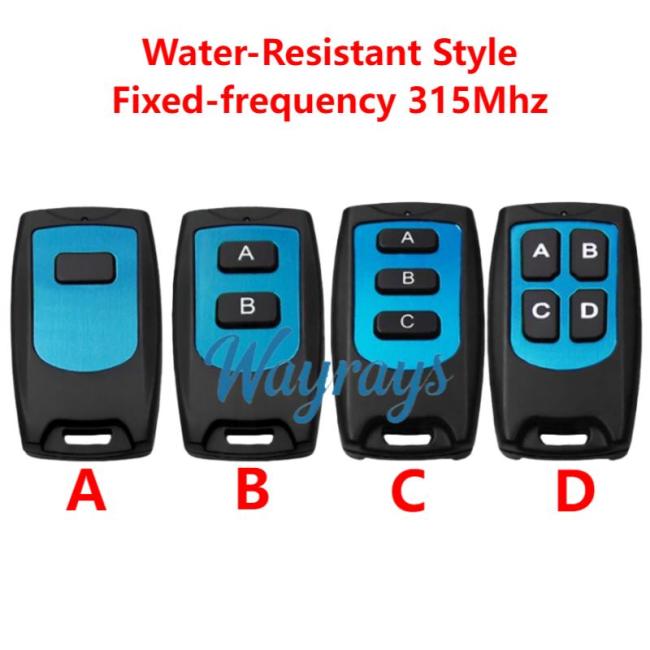 Water-Resistant Style fixed-frequency 315Mhz Copying/cloning universal learning-type retractable gate/barrier remote