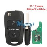 For Hyundai 2011-2013 Verna ID46 chip with ASK 434mhz 3 button key