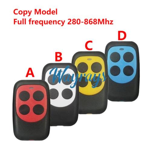 Four-season style copy model full-frequency 280-868Mhz retractable garage door wireless remote