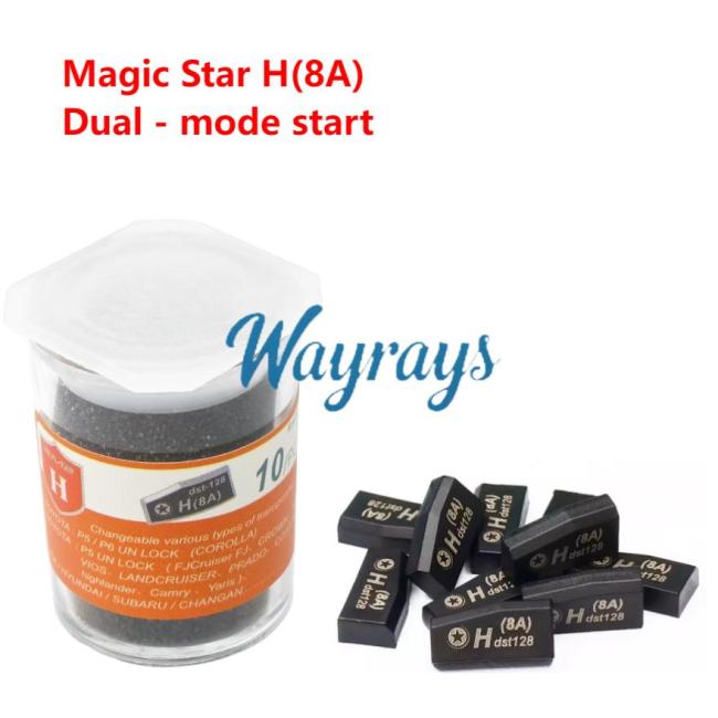 Magic Star H(8A) dual - mode start ceramic transponder chip,for Toyota and Kia，10pcs/Box