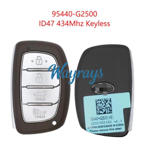 Original for Hyundai 2019-2021 Ioniq 95440-G2500 ID47 chip 434mhz Keyless 4 button remote key