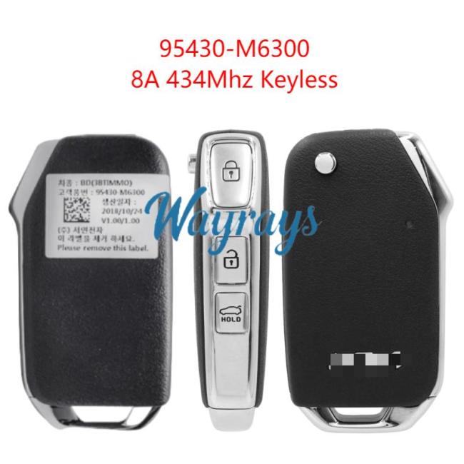 Original for Kia 2018+ Cerato 95430-M6300 8A chip 434mhz keyless 3 button remote key