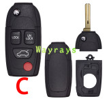 For Volvo modified key shell without logo