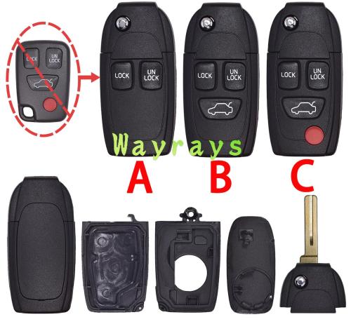 For Volvo modified key shell without logo