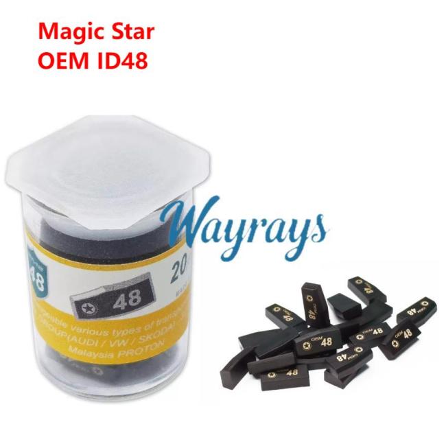Magic Star OEM ID48 ceramic transponder chip，for Audi, Fiat,VW, Jetta，20pcs/Box